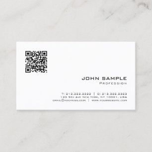 Benutzerdefinierter QR-Code Elegante Moderne Minim Visitenkarte