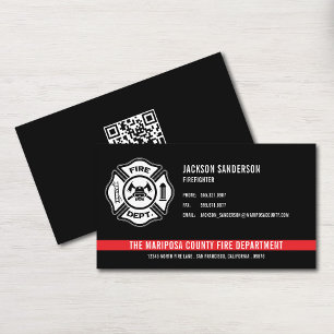 Benutzerdefinierter QR-Code für Feuerwehrleute der Visitenkarte