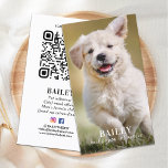 Benutzerdefinierter QR-Code für Foto Pet Puppy-Hun Visitenkarte<br><div class="desc">Wenn dein bester Freund der beste Freund aller ist! Die Visitenkarten von Haustieren beeinflussen, sodass alle Hundefans mit Ihrem insta renommierten Begleiter behalten werden können. Ob Ausflüge in den Hundepark, ein Haustierladen oder Tierausstellungen und Marketing-Kampagnen, diese beruflichen Social Media Visitenkarten sind perfekt, um Ihren besten Freund zu zeigen. Personalisieren Sie...</div>