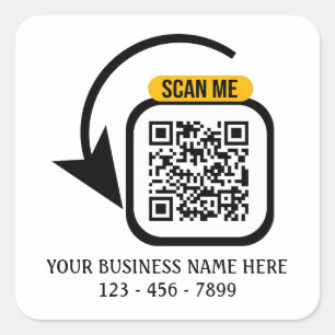 Benutzerdefinierter QR-Code für Unternehmen Quadratischer Aufkleber