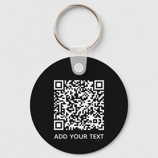 Benutzerdefinierter QR-Code für Unternehmen  Schlüsselanhänger (Vorderseite)
