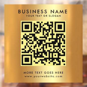 Benutzerdefinierter QR-Code Geschäft Logo Text Fau Fensteraufkleber
