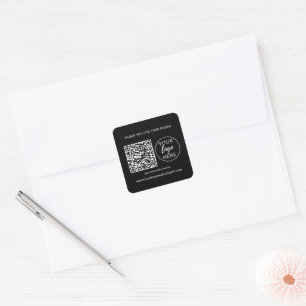 Benutzerdefinierter QR-Code Geschäft Quadrat Aufkl Quadratischer Aufkleber