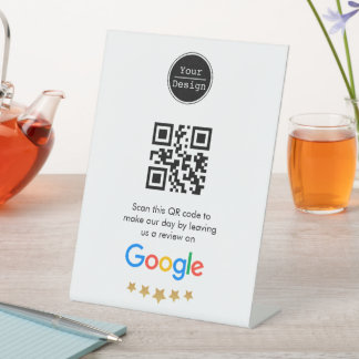 Benutzerdefinierter QR-Code Google Review Sockelschild