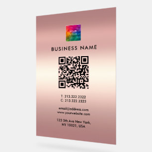 Benutzerdefinierter QR-Code Hochladen Sie Ihr Logo Acrylschild