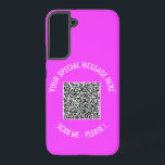 Benutzerdefinierter QR-Code Ihr spezielles Werbege Samsung Galaxy Hülle<br><div class="desc">Wählen Sie Farben und Schriftart - iPhone Cases Ihre spezielle QR Code Info und Custom Text Personalisiert Modern Phone Cases Gift - Add Your QR Code - Image or Logo - Foto / Text - Name oder andere Info / Nachricht - Neu verkleinern und verschieben oder entfernen / Add Elements...</div>