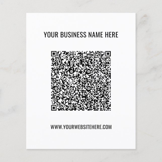 Benutzerdefinierter QR-Code Info Name Website Flye Flyer (Vorne)