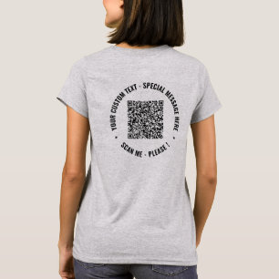Benutzerdefinierter QR-Code Informationen Benutzer T-Shirt
