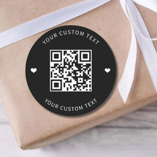 Benutzerdefinierter QR-Code Kleinunternehmen Produ Runder Aufkleber