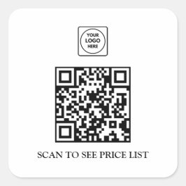 Benutzerdefinierter QR-Code-Logo-Aufkleber Geschäf Quadratischer Aufkleber