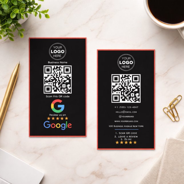 Benutzerdefinierter QR-Code-Logo für Geschäftsbewe Visitenkarte (Minimalist QR Code Professional Design Business Card)