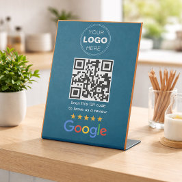 Benutzerdefinierter QR-Code-Logo für Unternehmensb Sockelschild