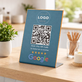 Benutzerdefinierter QR-Code-Logo für Unternehmensb Sockelschild