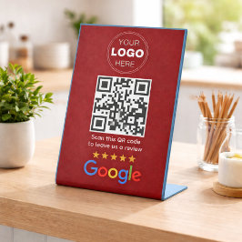 Benutzerdefinierter QR-Code-Logo für Unternehmensb Sockelschild