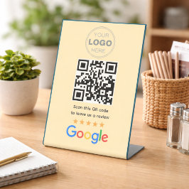 Benutzerdefinierter QR-Code-Logo für Unternehmensb Sockelschild