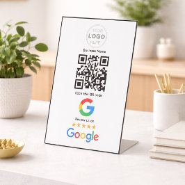 Benutzerdefinierter QR-Code-Logo für Unternehmensb Sockelschild