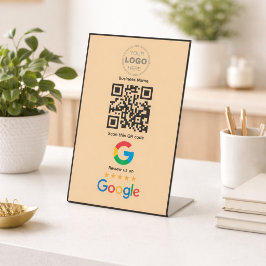 Benutzerdefinierter QR-Code-Logo für Unternehmensb Sockelschild