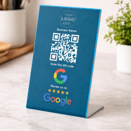 Benutzerdefinierter QR-Code-Logo für Unternehmensb Sockelschild
