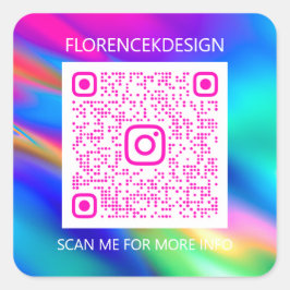 Benutzerdefinierter QR-Code Logo-Shop Holografisch Quadratischer Aufkleber