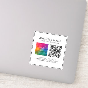 Benutzerdefinierter QR-Code-Logo-Textvorlage Klein Aufkleber
