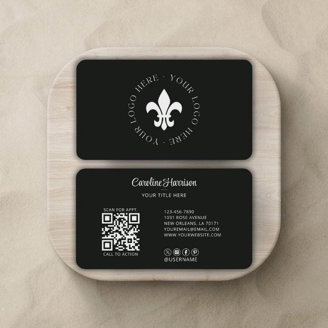 Benutzerdefinierter QR-Code Logo-Website Social Me Visitenkarte (Fully editable-change background & font color, add or remove social media icons to suit your needs.)