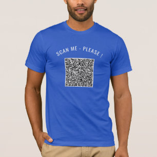 Benutzerdefinierter QR-Code Lustiges T-Shirt Desig