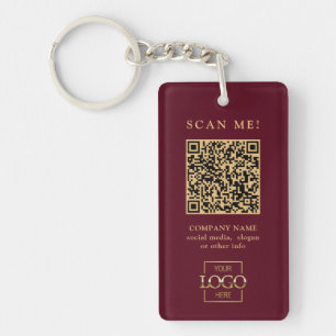 Benutzerdefinierter QR-Code mit Firmenlogo modern Schlüsselanhänger