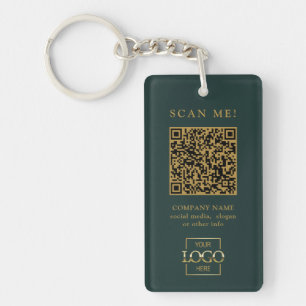 Benutzerdefinierter QR-Code mit Firmenlogo modern Schlüsselanhänger