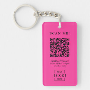 Benutzerdefinierter QR-Code mit Firmenlogo modern Schlüsselanhänger