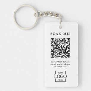 Benutzerdefinierter QR-Code mit Firmenlogo modern Schlüsselanhänger
