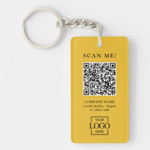 Benutzerdefinierter QR-Code mit Firmenlogo modern Schlüsselanhänger