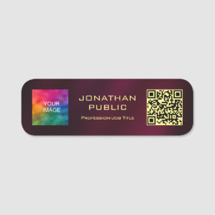 Benutzerdefinierter QR-Code-Mitgliederfoto oder Lo Namensschild