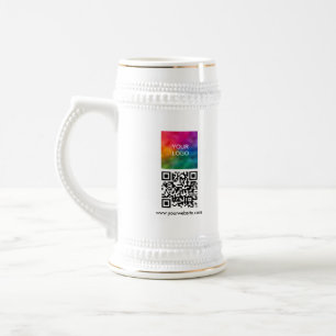 Benutzerdefinierter QR-Code Modern Elegant Hochlad Bierglas