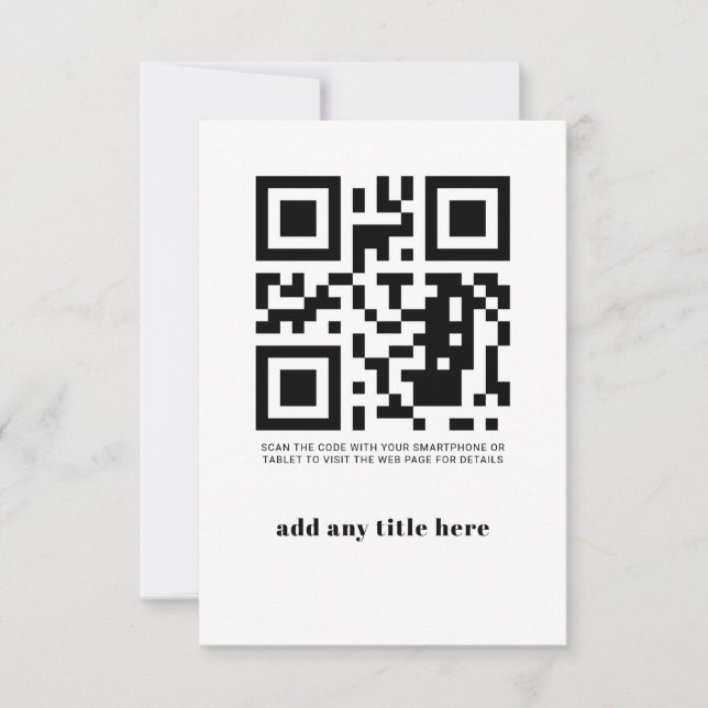 Benutzerdefinierter QR-Code Moderne Trend-Einladun Einladung (Vorderseite)