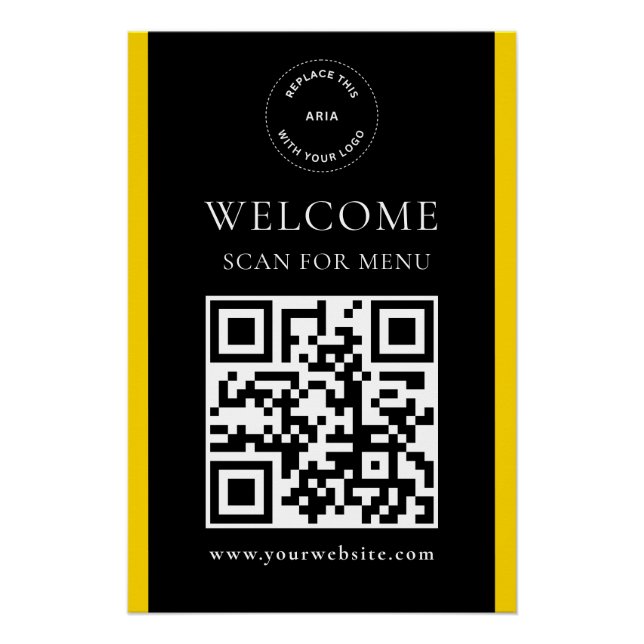 Benutzerdefinierter QR-Code Modernes Business Poster (Vorderseite)