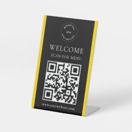 Benutzerdefinierter QR-Code Modernes Business Sockelschild
