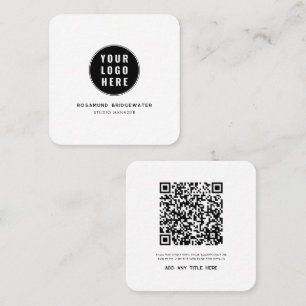 Benutzerdefinierter QR-Code Modernes Logo Minimali Quadratische Visitenkarte