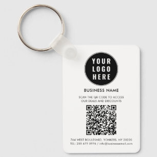 Benutzerdefinierter QR-Code Modernes Logo Minimali Schlüsselanhänger
