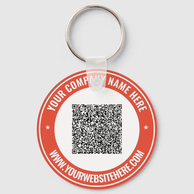 Benutzerdefinierter QR-Code Name Website für Ihren Schlüsselanhänger (Vorderseite)