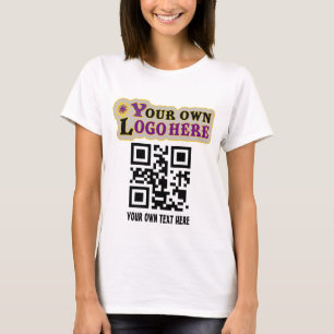 Benutzerdefinierter QR-Code oder Ihr Business-Logo T-Shirt