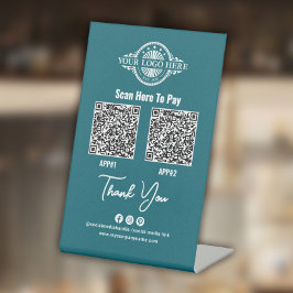 Benutzerdefinierter QR-Code, Paypal, Venmo, Custom Sockelschild