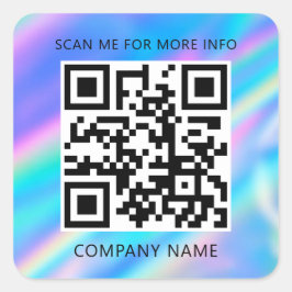 Benutzerdefinierter QR-Code Prüfung Ich Name Holog Quadratischer Aufkleber