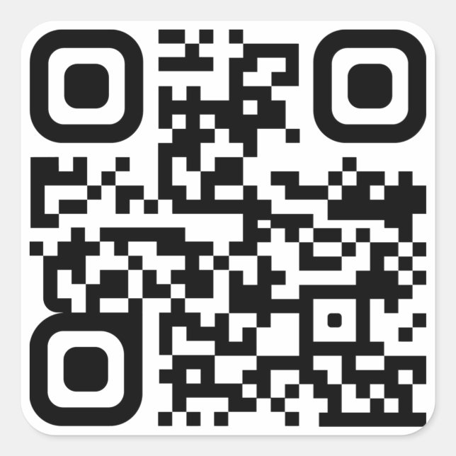 Benutzerdefinierter QR-Code Quadratischer Aufkleber (Vorderseite)