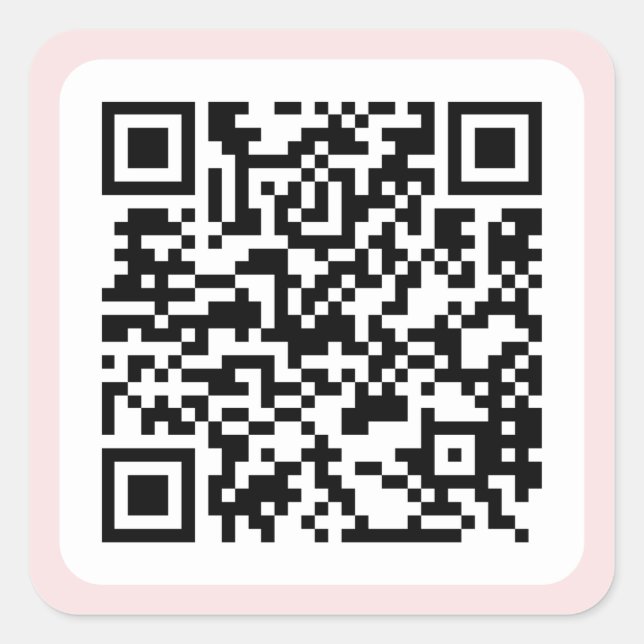 Benutzerdefinierter QR-Code Quadratischer Aufkleber (Vorderseite)