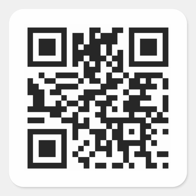 Benutzerdefinierter QR-Code Quadratischer Aufkleber (Vorderseite)