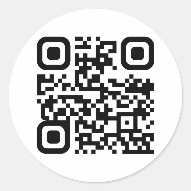 Benutzerdefinierter QR-Code Runder Aufkleber (Vorderseite)