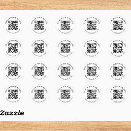Benutzerdefinierter QR-Code Runder Aufkleber