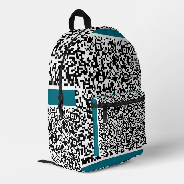 Benutzerdefinierter QR-Code-Scan-Backpack - Farbe  Bedruckter Rucksack (Rückseitige Ecke links)