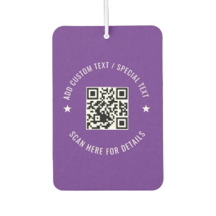 Benutzerdefinierter QR-Code-Scan-Info-Luftverbesse Autolufterfrischer