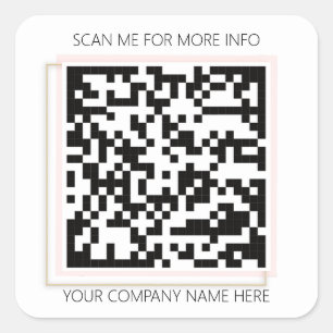Benutzerdefinierter QR-Code Scannen Sie mich nach  Quadratischer Aufkleber